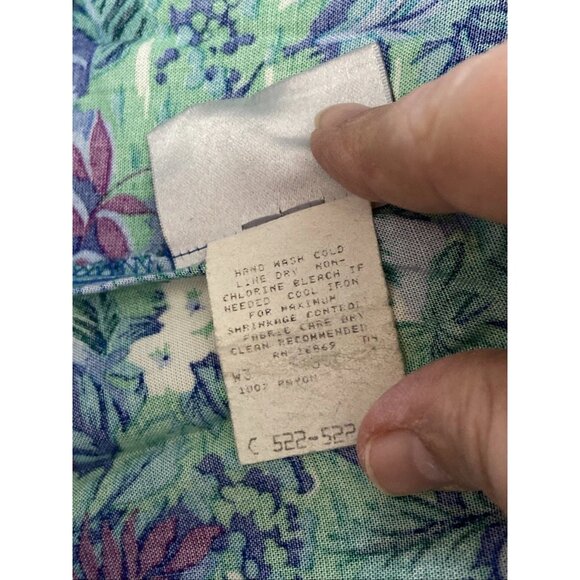 Vintage 80s Tropical Pantsuit Womens Ladies Sz 12 Office Blazer Jacket & Pants - Picture 15 of 16